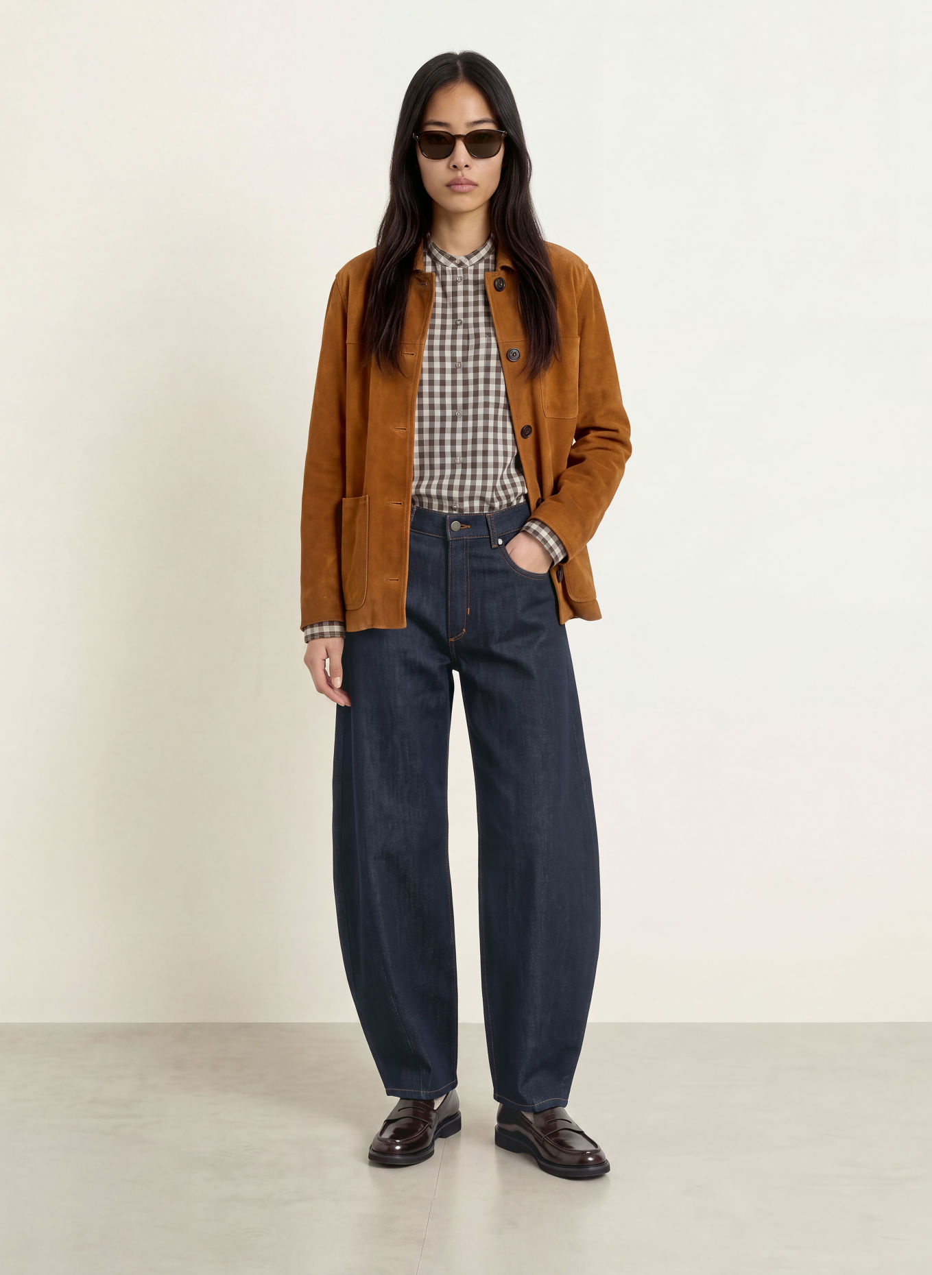 PNTS Barrel jeans THE O SHAPE: 22 DUNKELBLAU