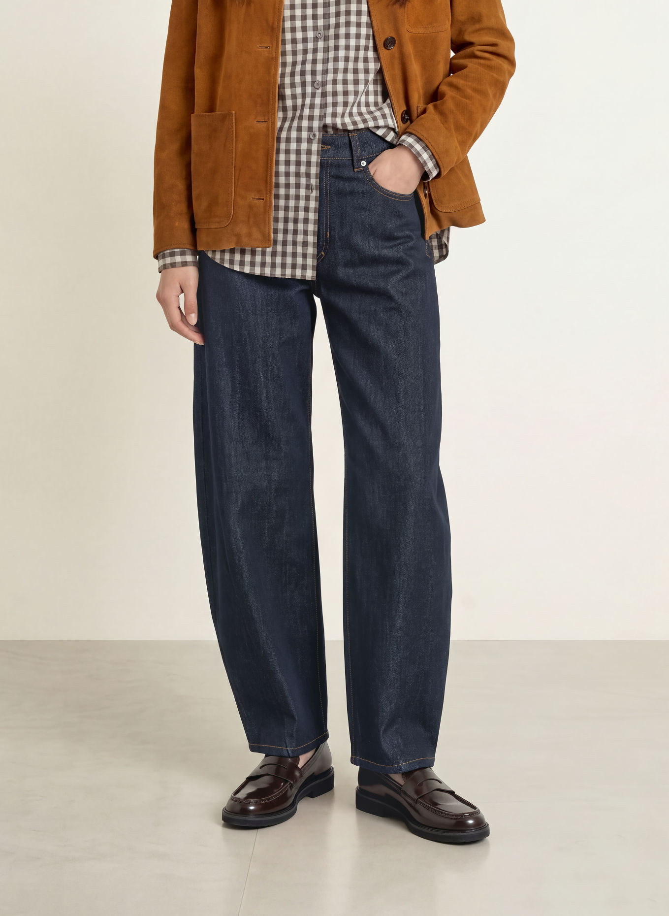 PNTS Barrel jeans THE O SHAPE: 22 DUNKELBLAU