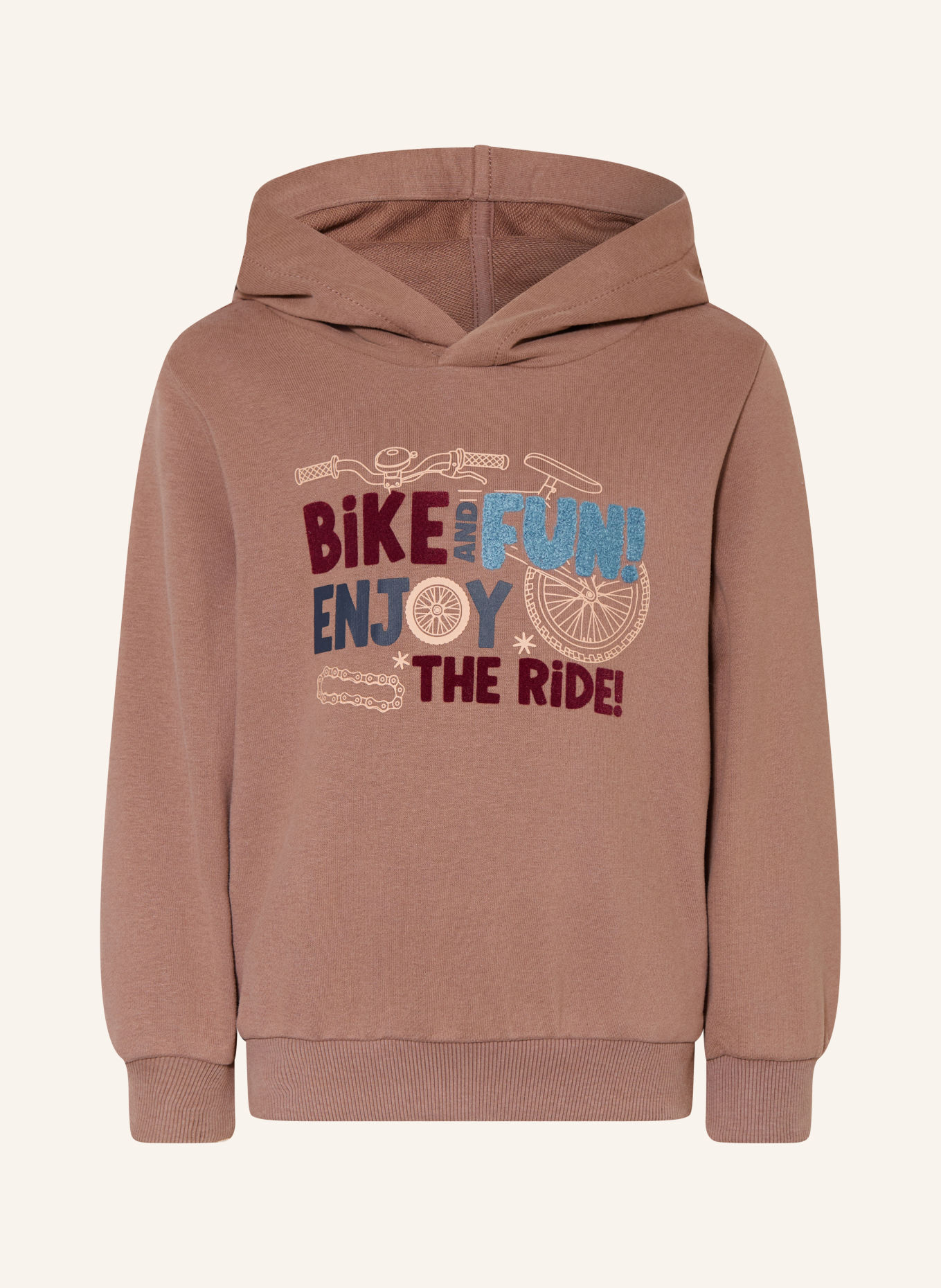 s.Oliver RED Hoodie: BRUIN / LICHTBRUIN / DONKERROOD
