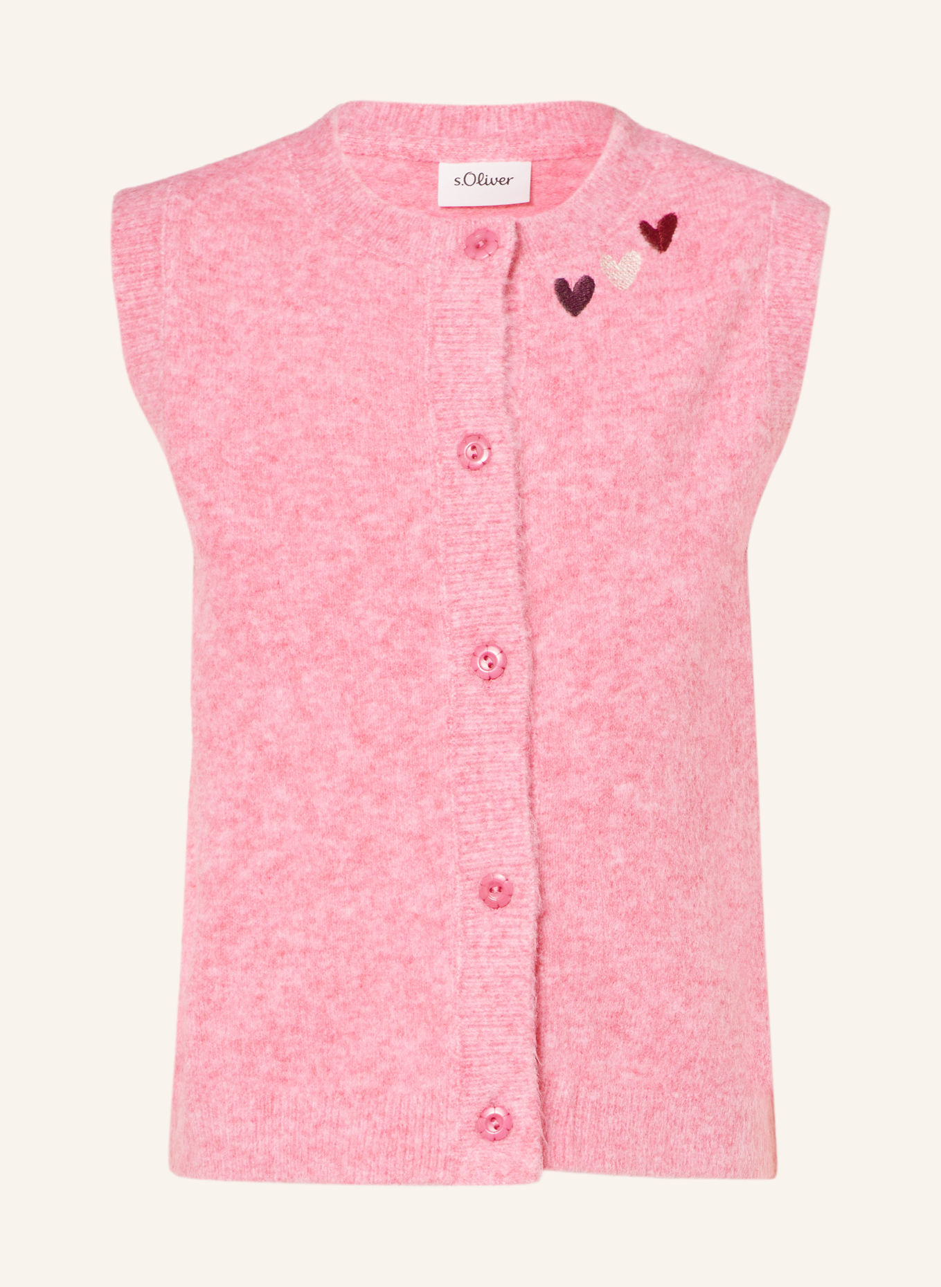 s.Oliver RED Knit vest: PINK / PURPLE / DARK RED