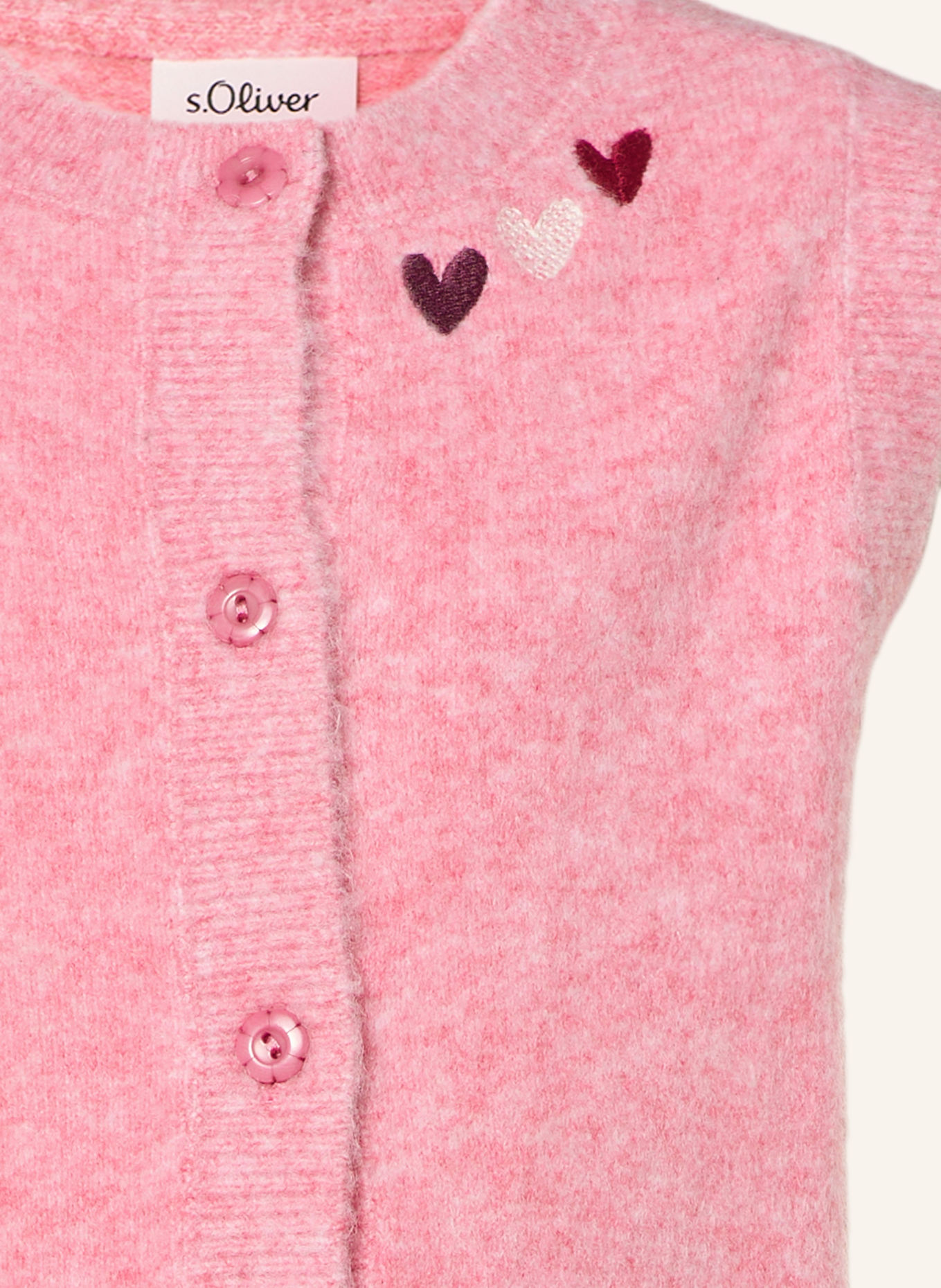 s.Oliver RED Knit vest: PINK / PURPLE / DARK RED