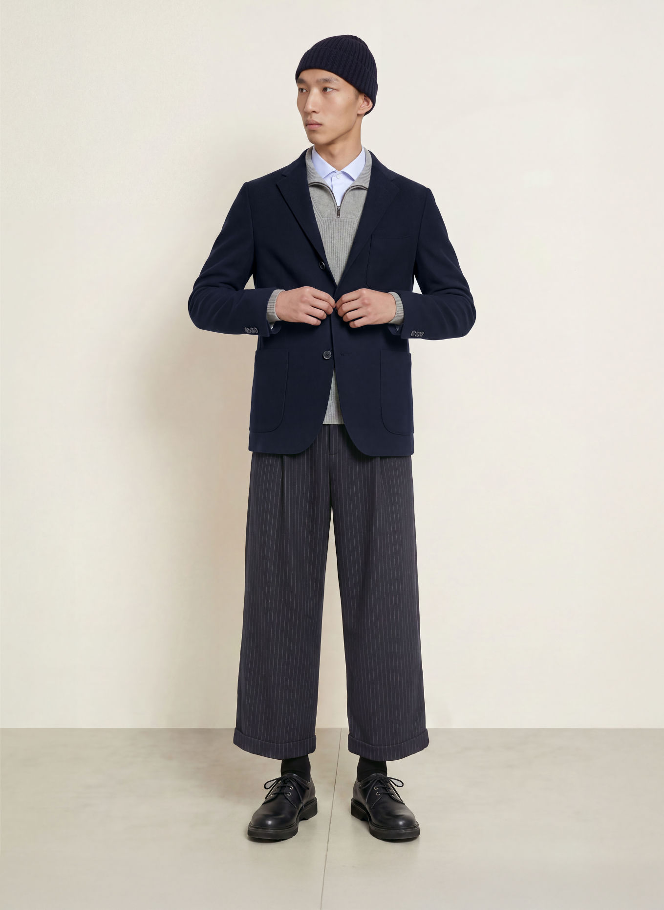 BARENA VENEZIA Colbert SLANEGA Slim Fit: DONKERBLAUW