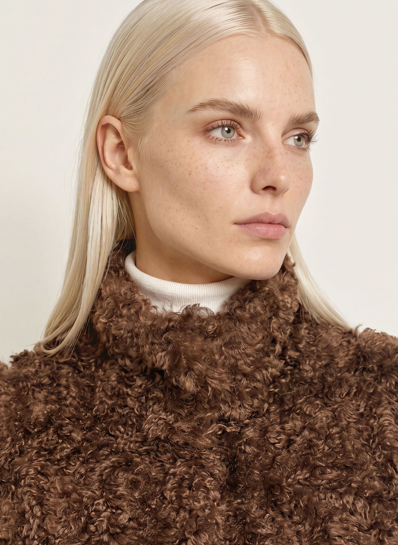 White Label Faux Fur Vest: BROWN