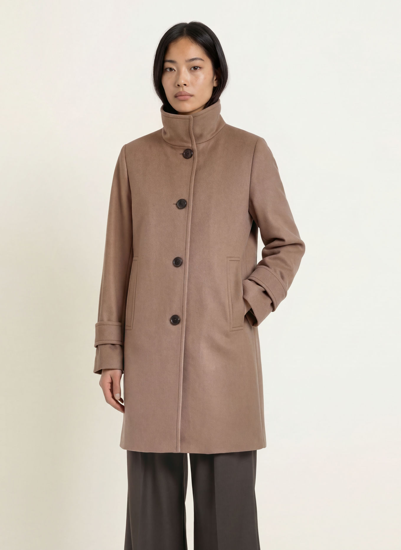 FUCHS SCHMITT Wollen mantel JACKSONVILLE: TAUPE