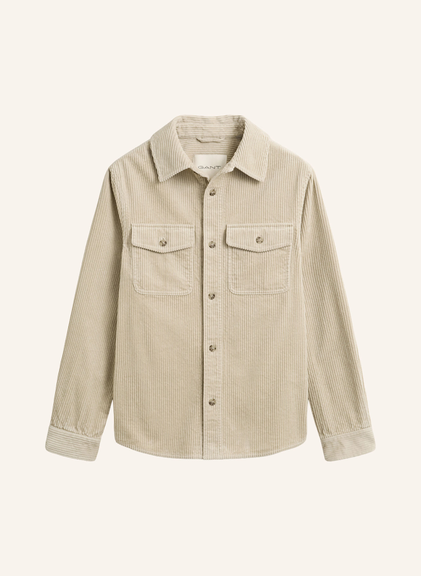 GANT Corduroy Overshirt: BEIGE