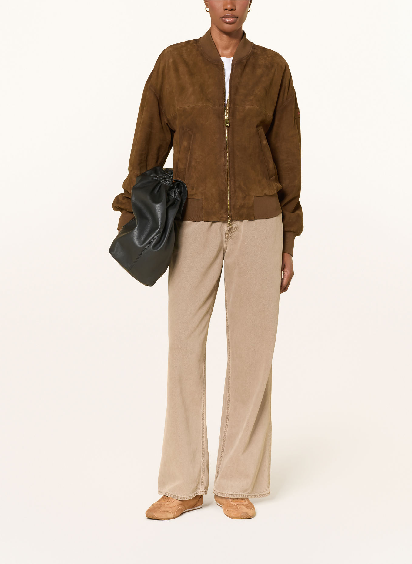 PEUTEREY Blouson en cuir RUTI: MARRON