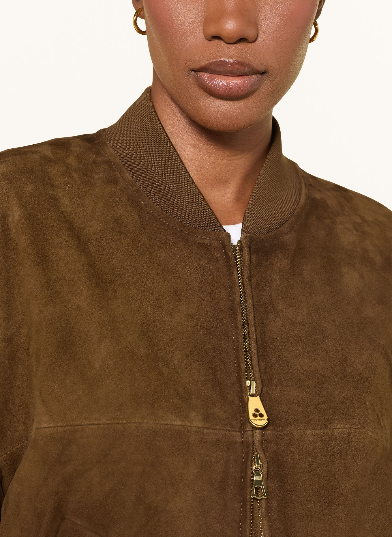 PEUTEREY Blouson en cuir RUTI: MARRON