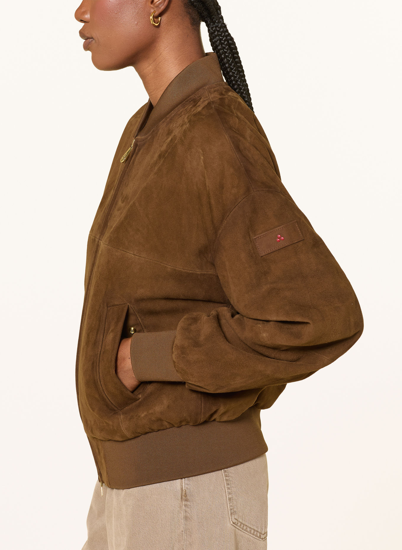 PEUTEREY Blouson en cuir RUTI: MARRON