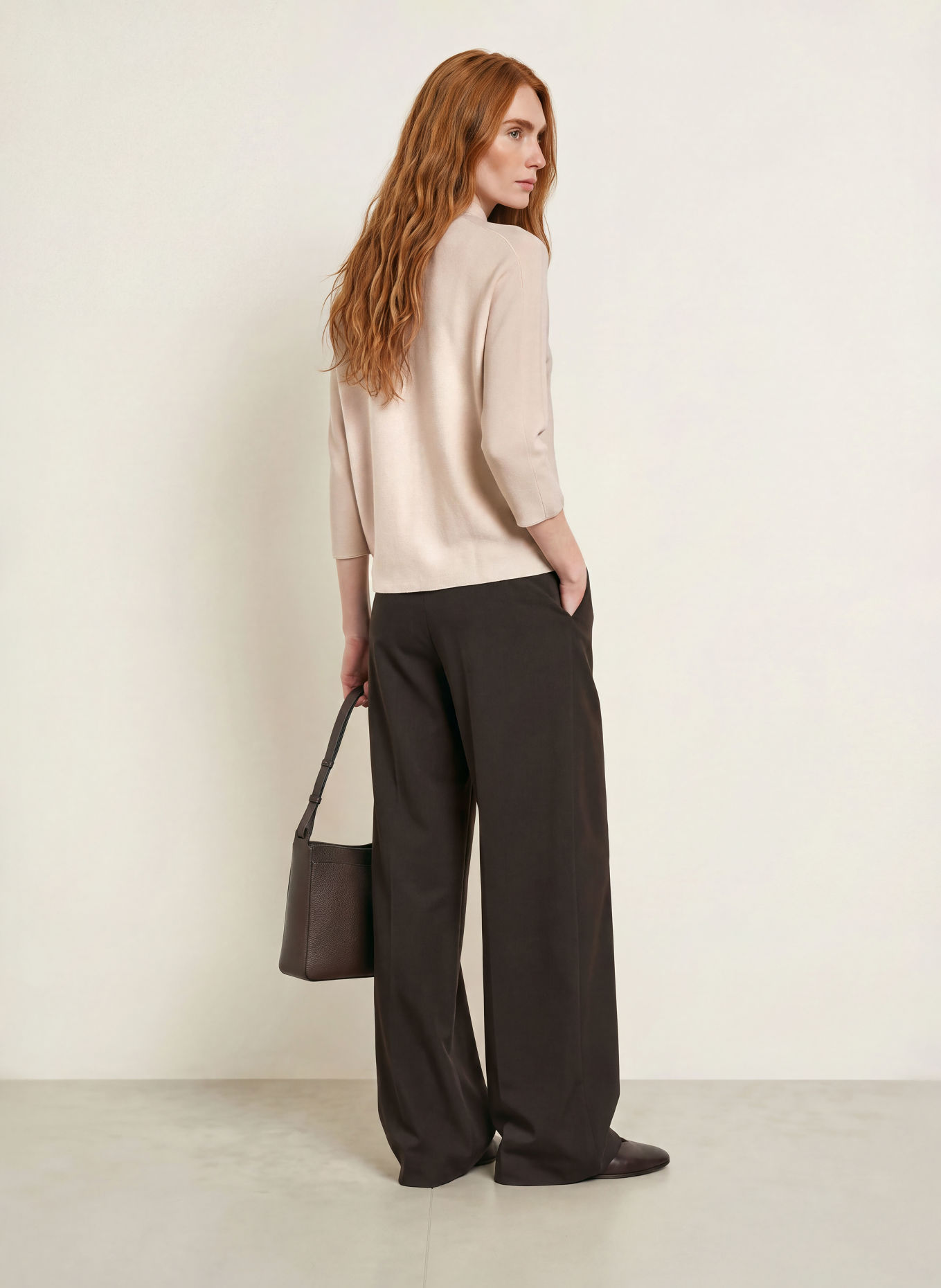 comma Trui met 3/4-mouwen: BEIGE