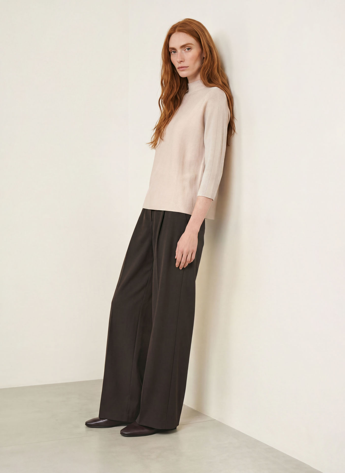 comma Trui met 3/4-mouwen: BEIGE