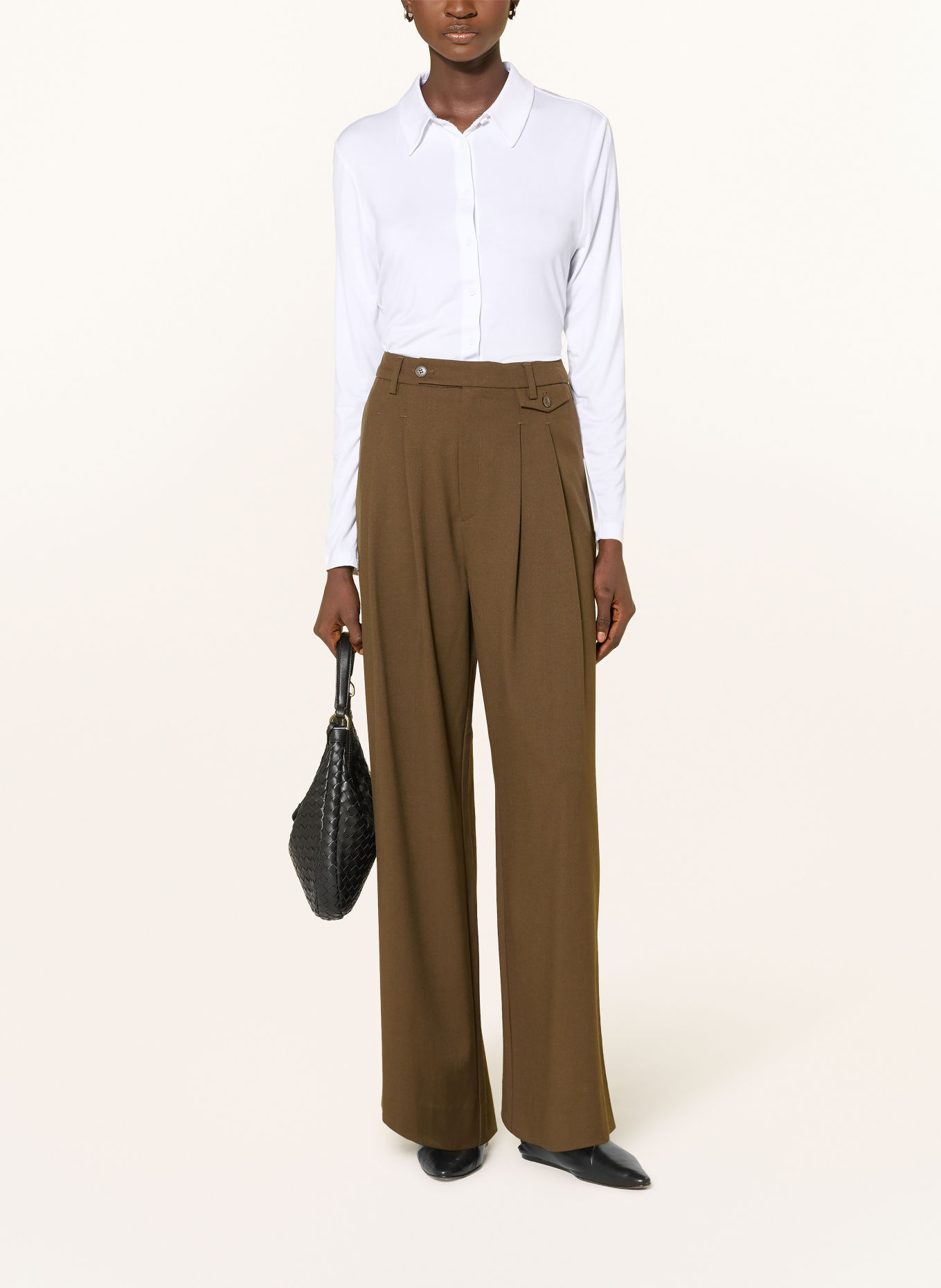 comma Jersey shirt blouse: WHITE