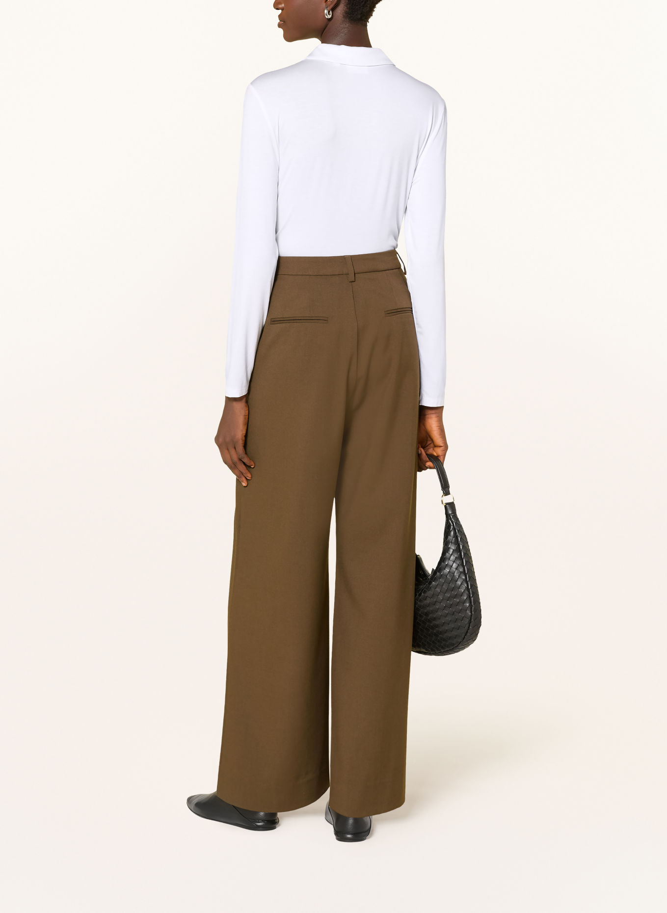 comma Jersey shirt blouse: WHITE