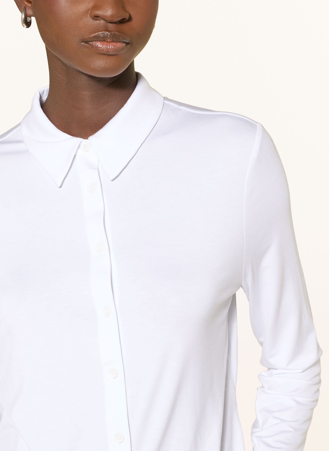 comma Jersey shirt blouse: WHITE