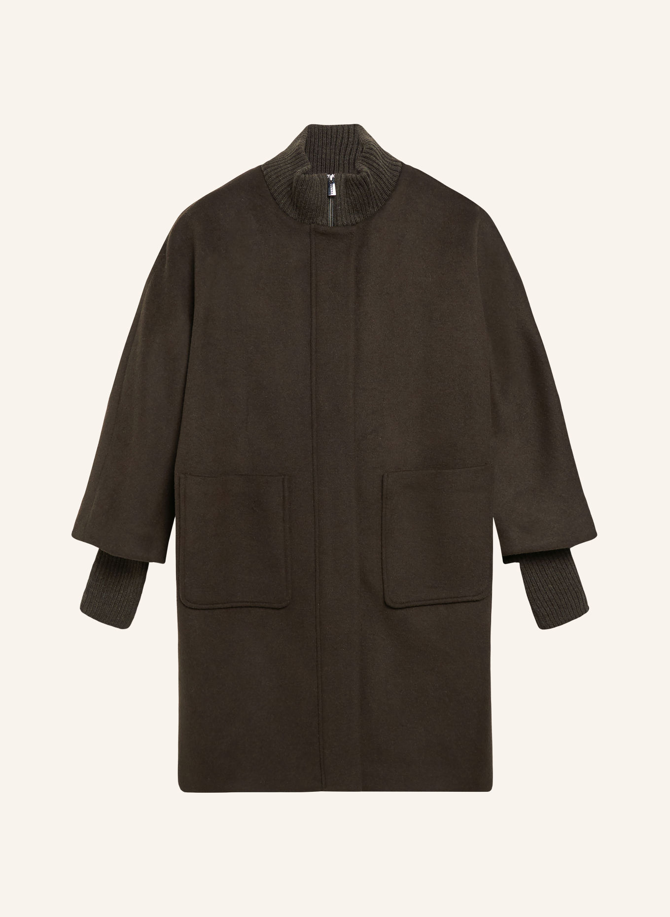 comma Coat: DARK BROWN