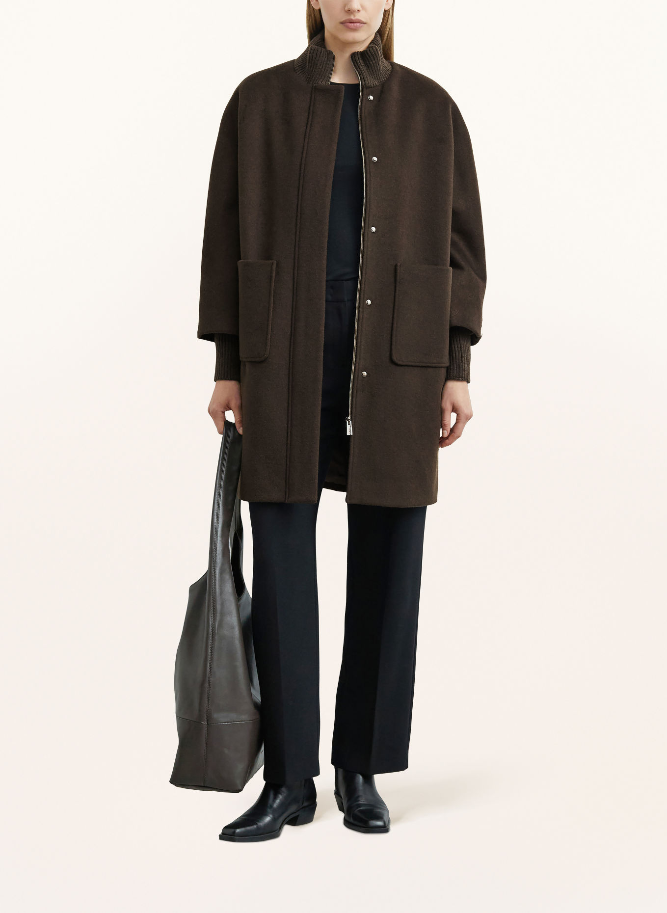 comma Coat: DARK BROWN