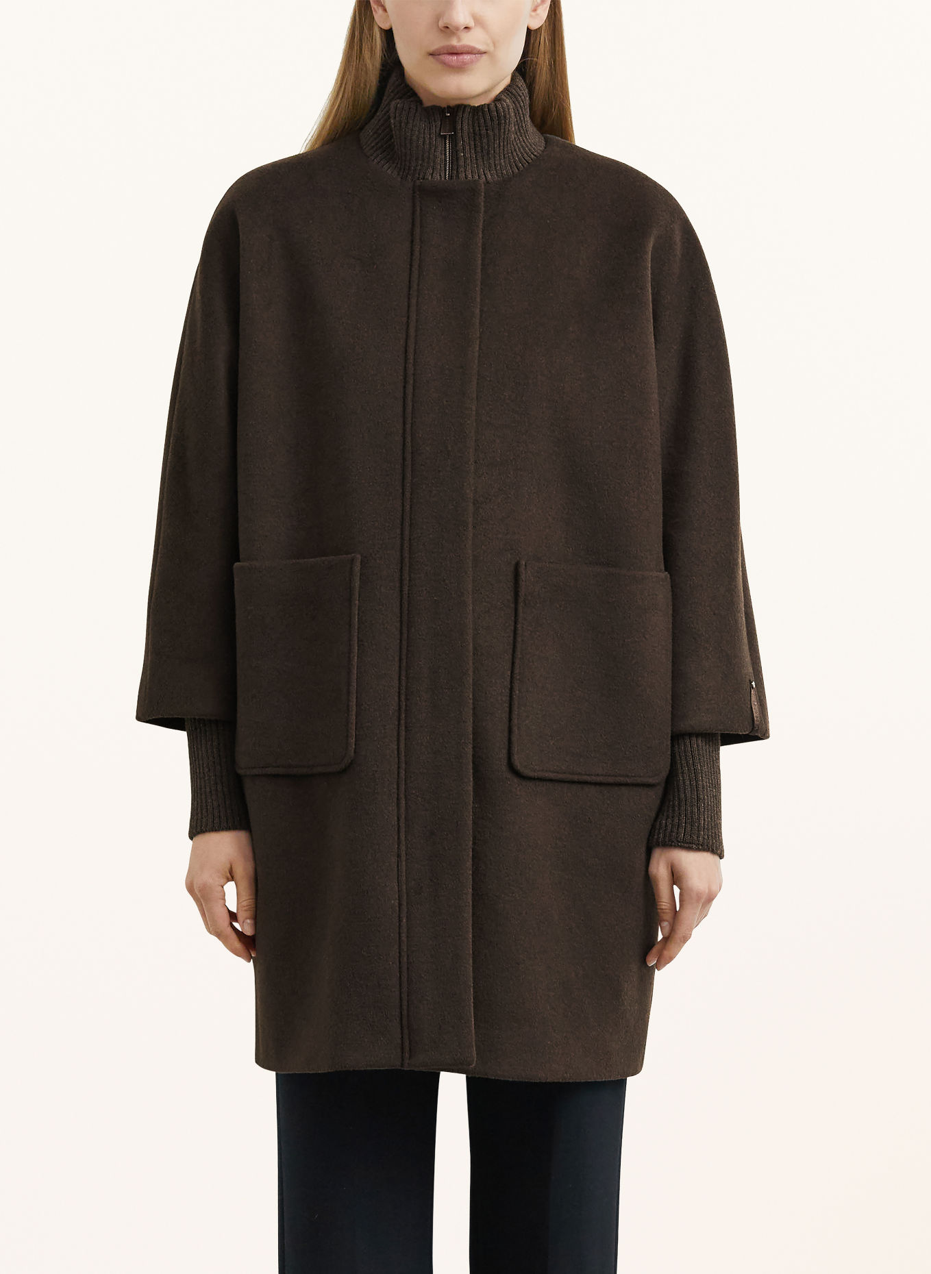 comma Coat: DARK BROWN
