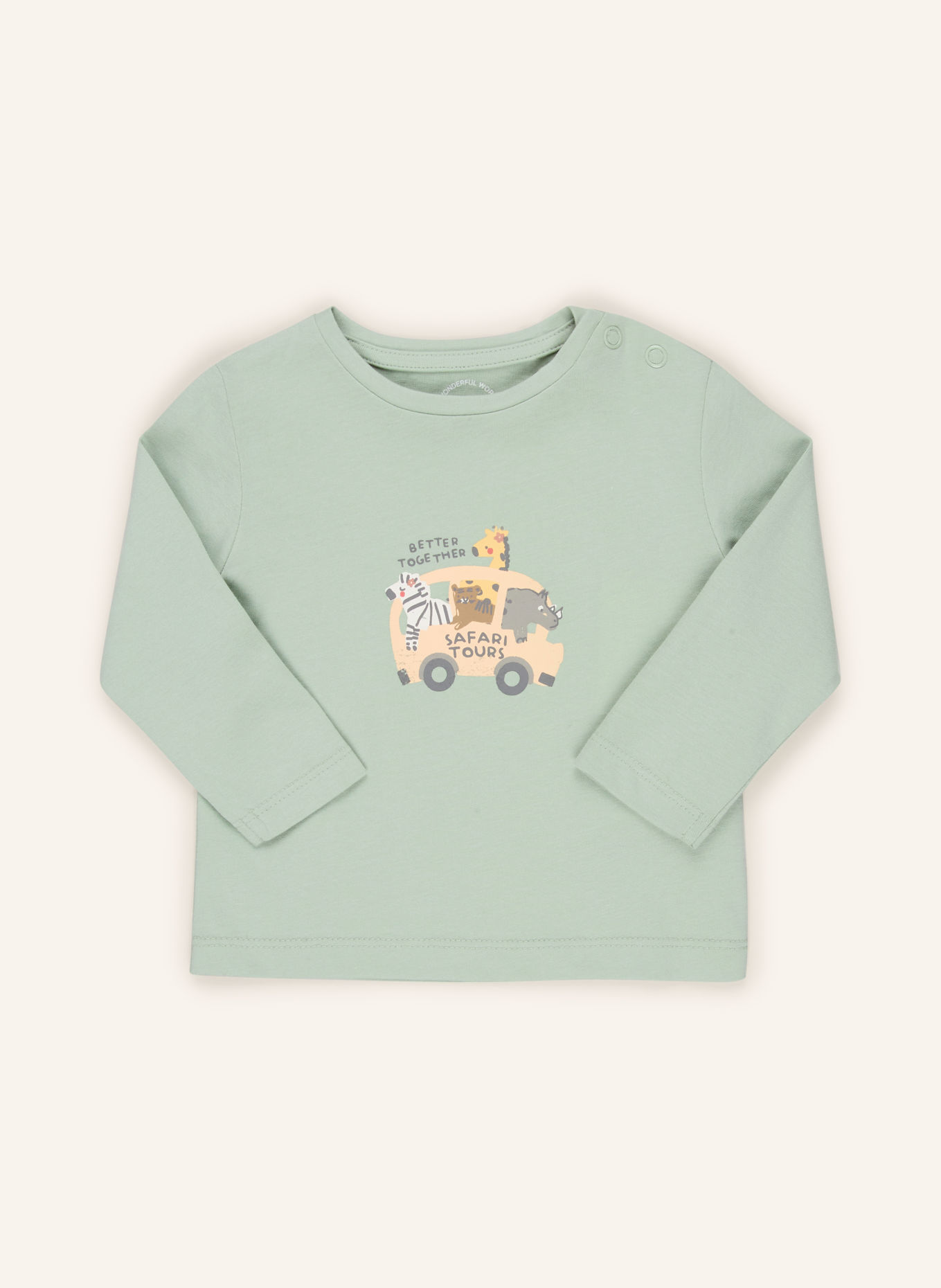 s.Oliver RED Long-sleeve shirt: LIGHT GREEN / GRAY / LIGHT ORANGE