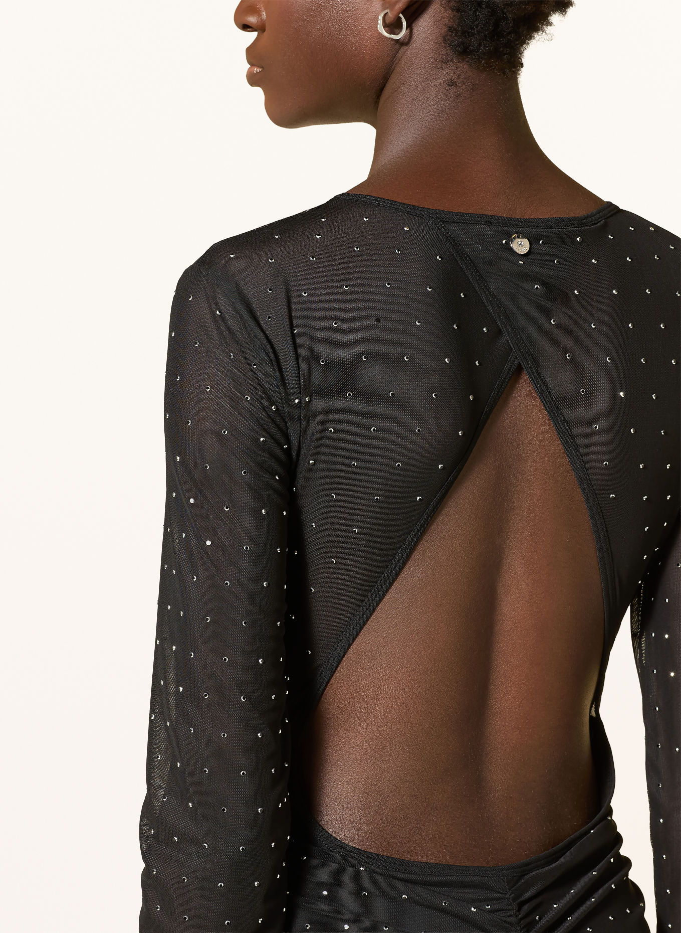 LIU JO Cocktailkleid mit Schmucksteinen: SCHWARZ