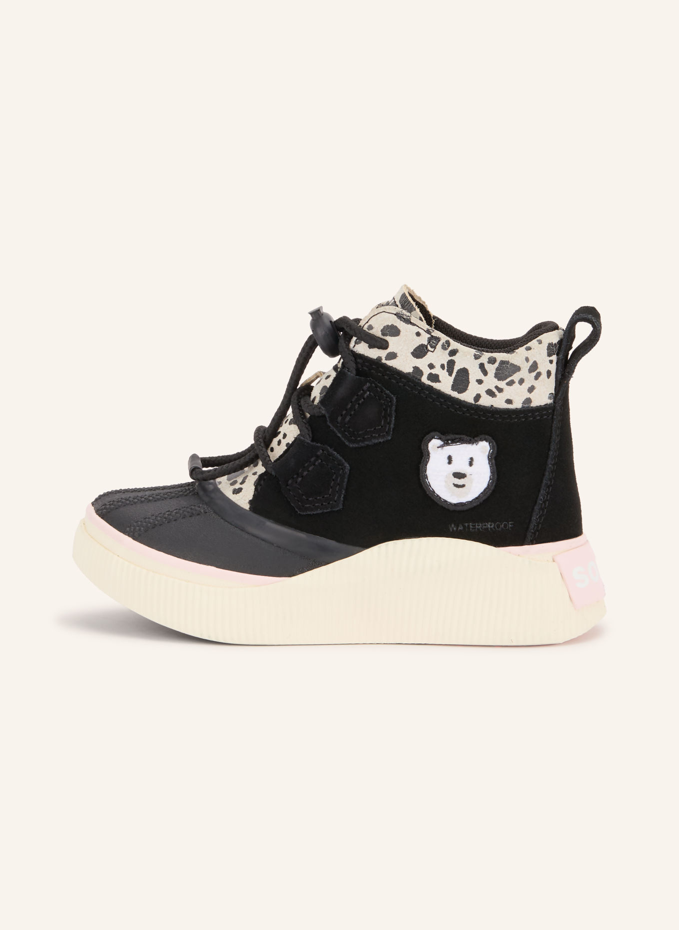 SOREL Veterboots OUT N ABOUT™ IV CLASSIC: ZWART / ROZE / ECRU