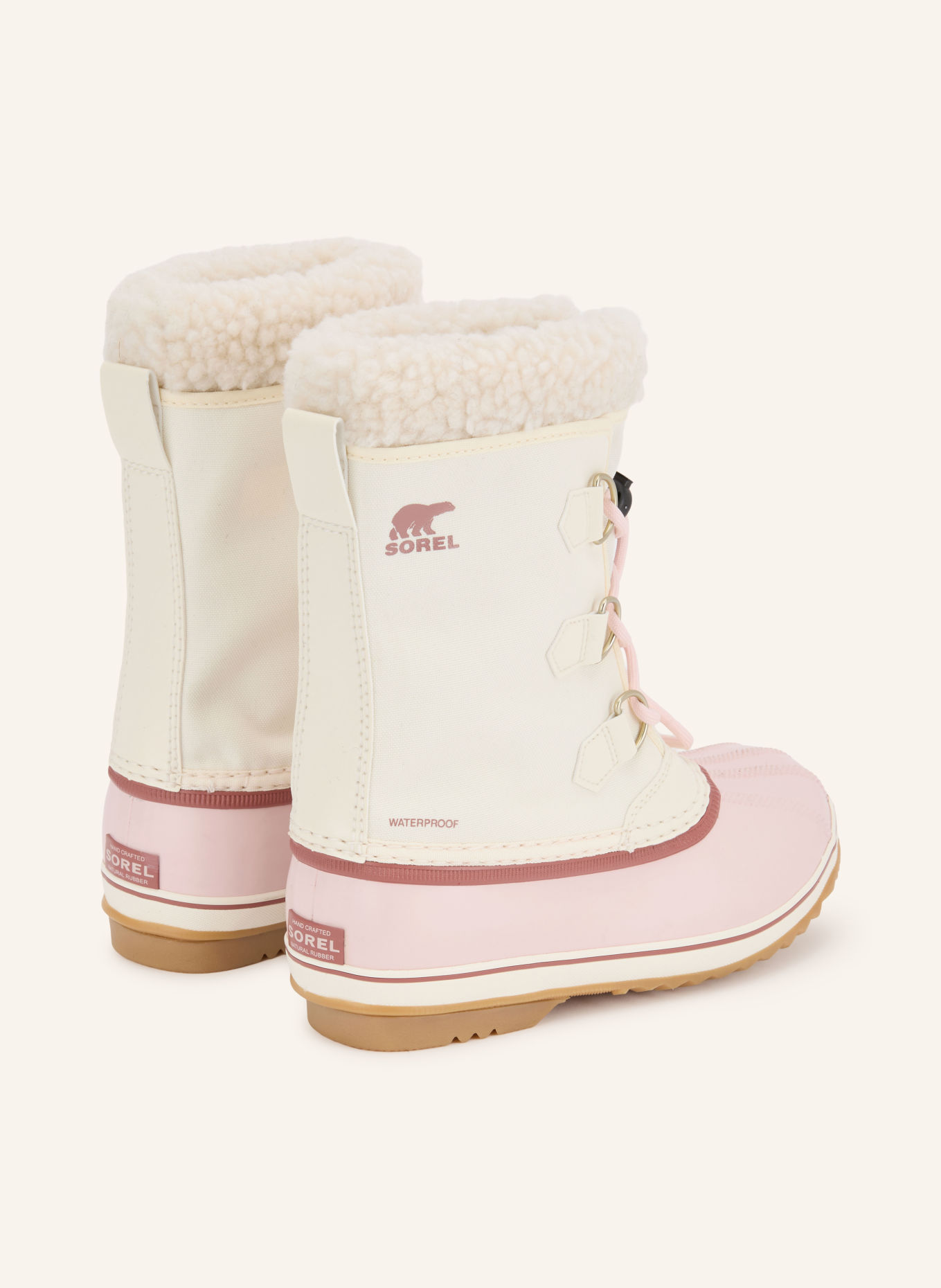 SOREL Boots BIG KIDS YOOT PAC: CRÈME / ROSÉ / VIEUX ROSE