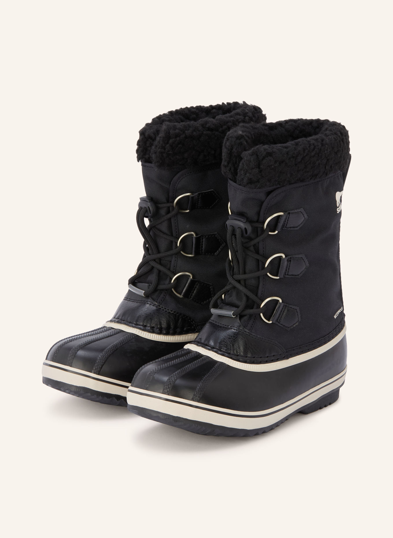 SOREL Boots BIG KIDS YOOT PAC: ZWART / WIT