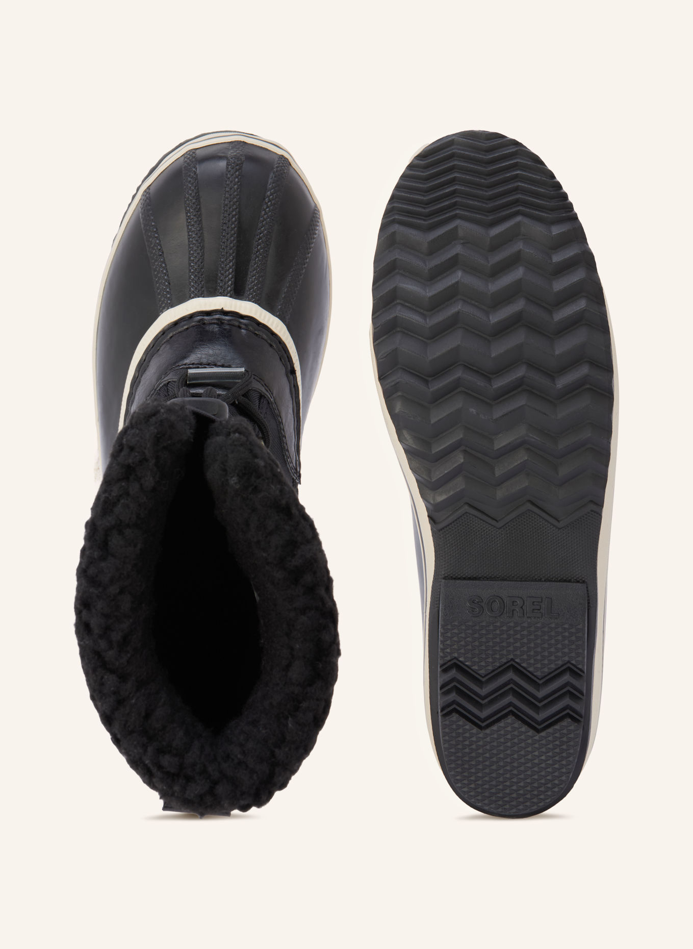 SOREL Boots BIG KIDS YOOT PAC: ZWART / WIT