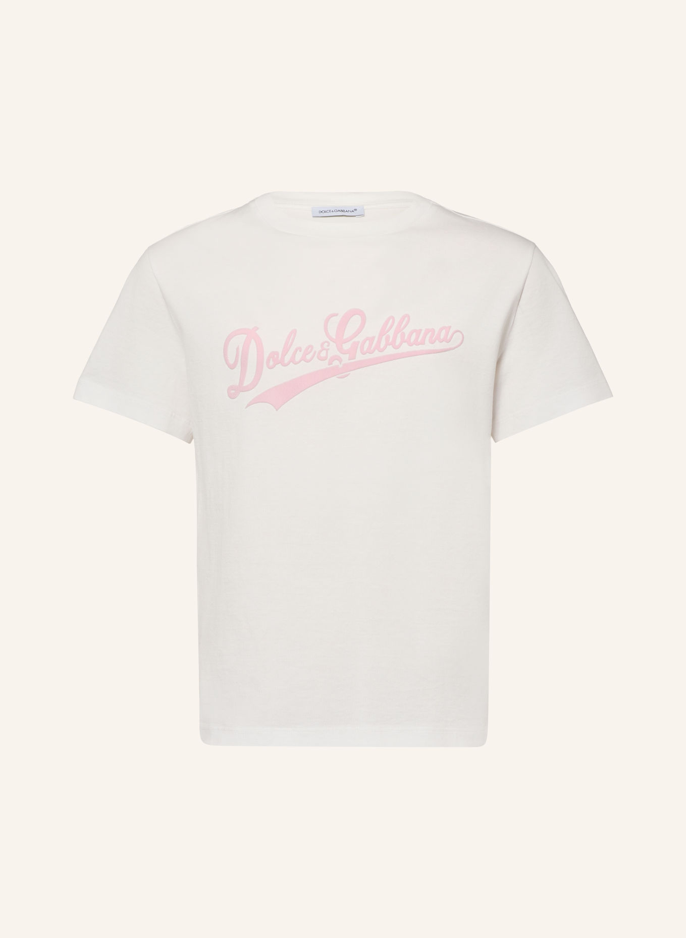 DOLCE & GABBANA T-shirt: BIAŁY / RÓŻOWY