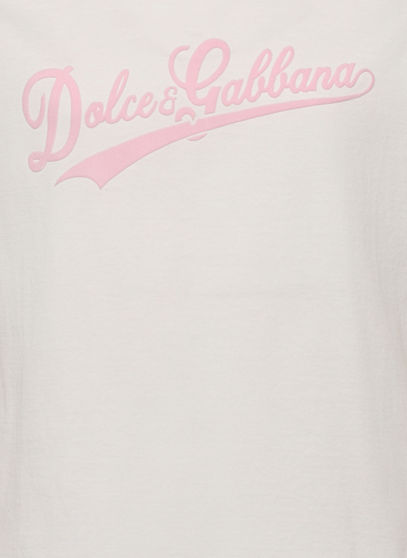 DOLCE & GABBANA T-shirt: BIAŁY / RÓŻOWY