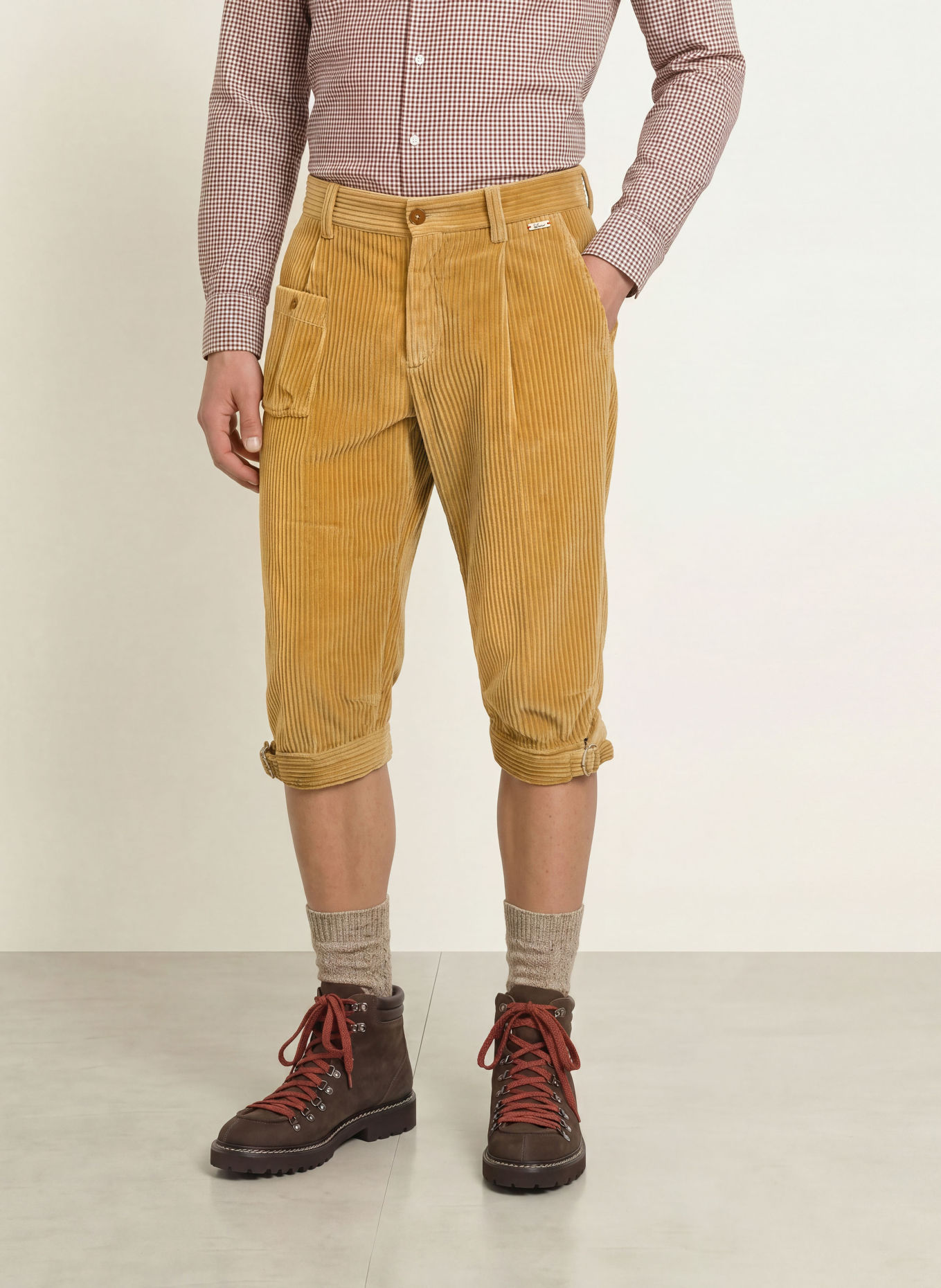 Luis Trenker Cordbyxor LUSTANISLAUS med kortare benlängd: BEIGE