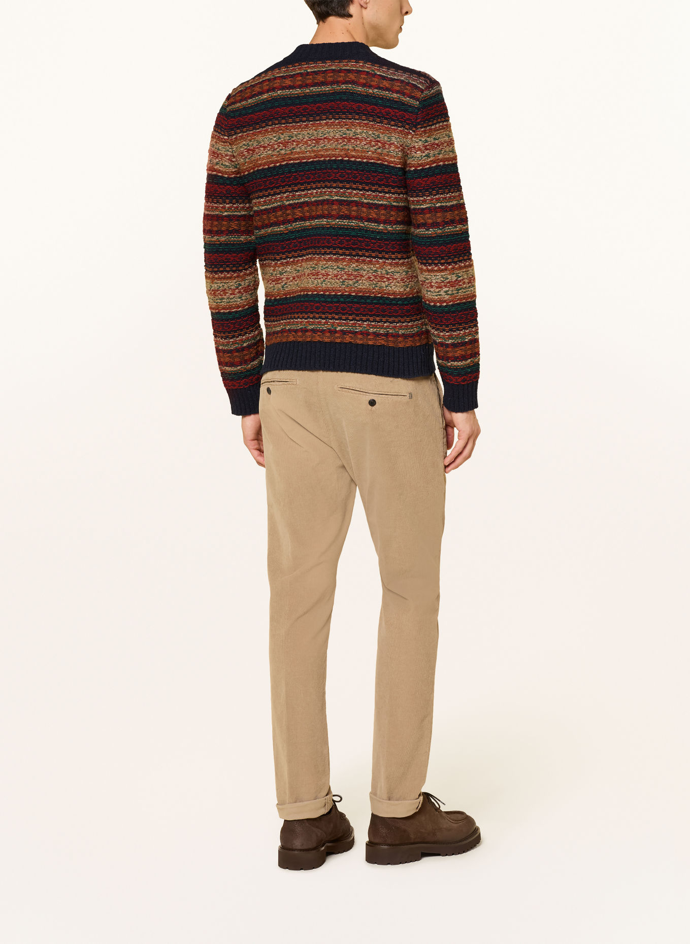 Luis Trenker Vest LUWILLY: CRÈME / GROEN / DONKERBLAUW