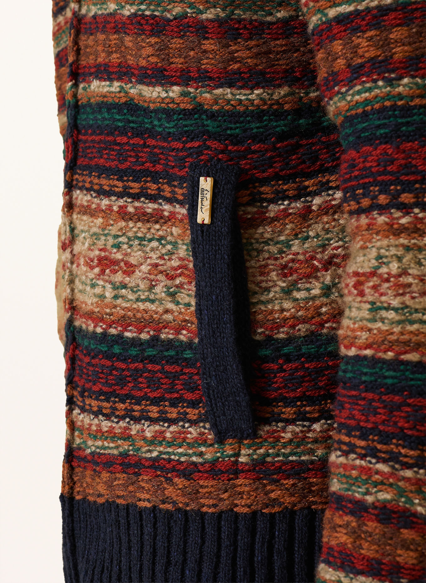 Luis Trenker Vest LUWILLY: CRÈME / GROEN / DONKERBLAUW