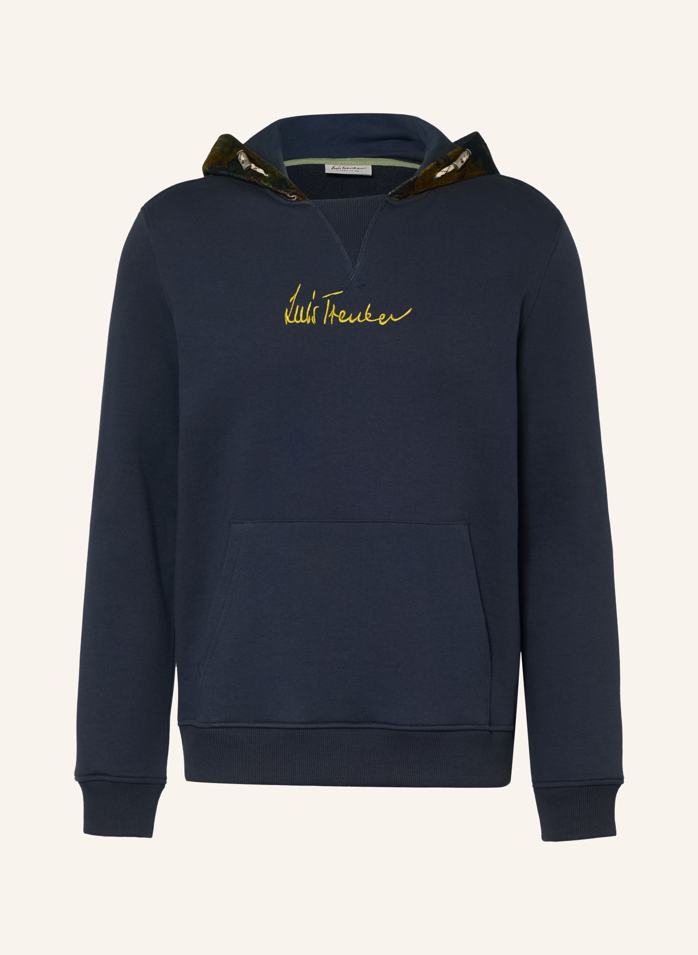 Luis Trenker Hoodie LUPHILIPP: DONKERBLAUW / BRUIN / OLIJF