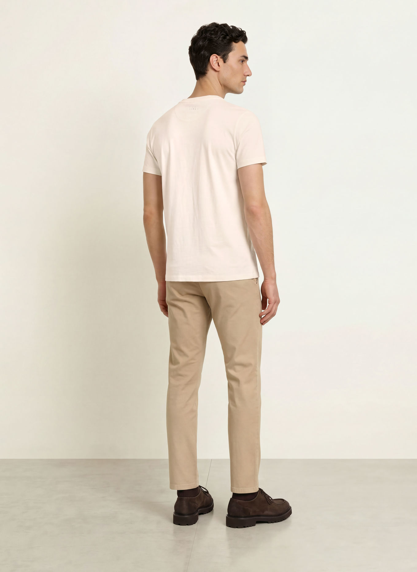 Luis Trenker T-Shirt DER HUT: WEISS / CAMEL / DUNKELBRAUN