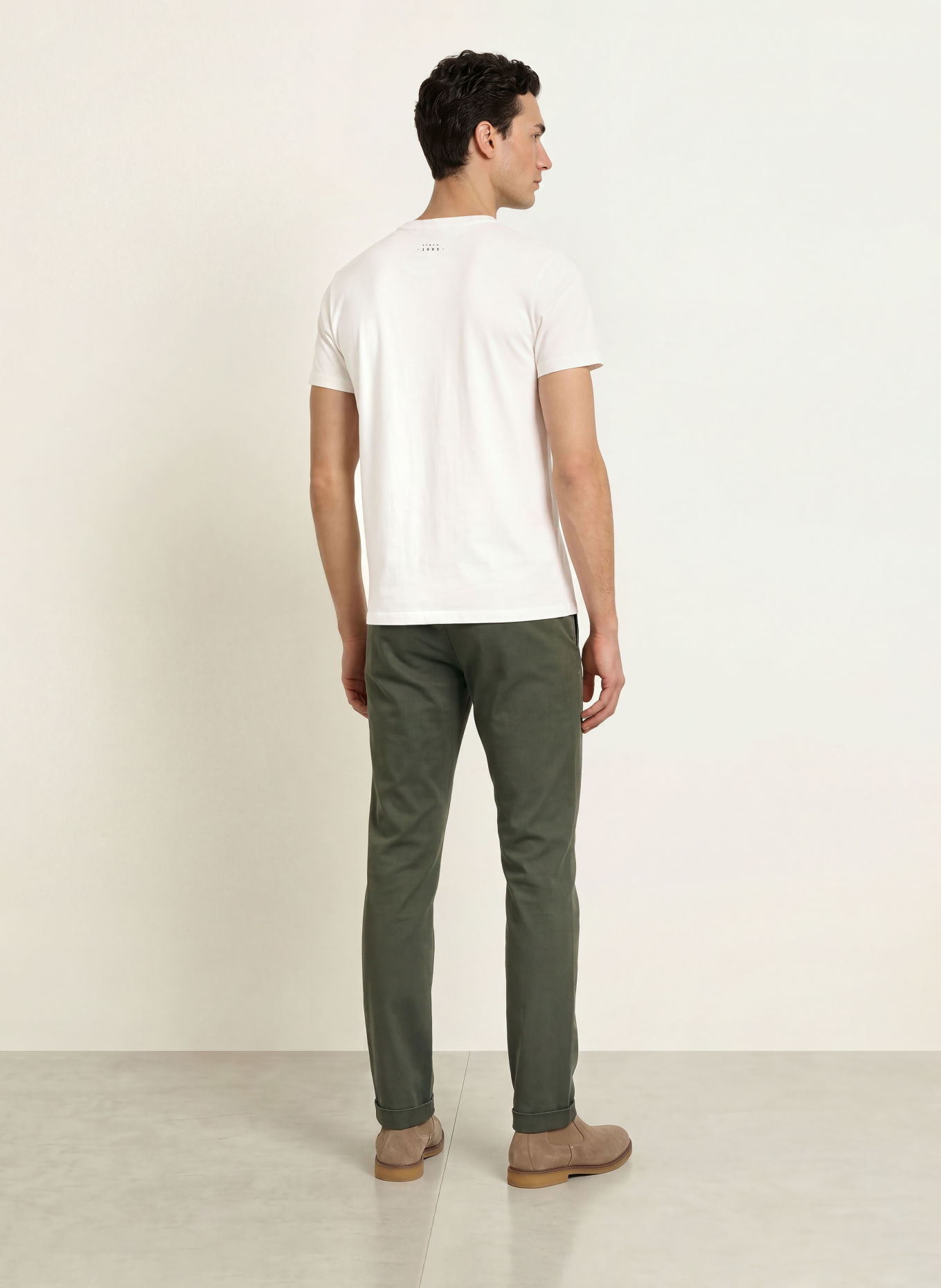 Luis Trenker T-shirt LUPEAK: VIT / GRÅ / MÖRKRÖD