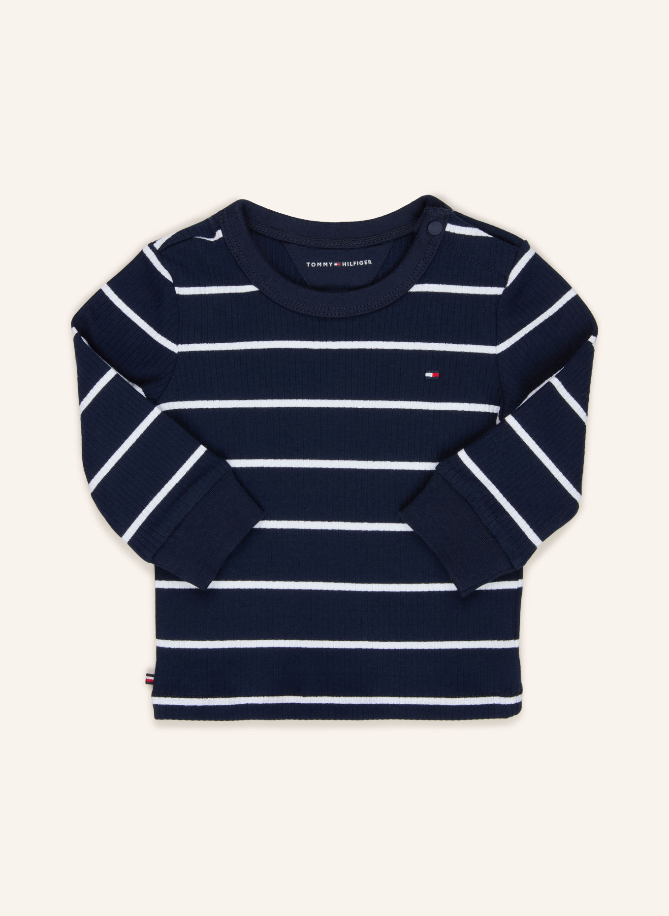 TOMMY HILFIGER Longsleeve: DONKERBLAUW / WIT