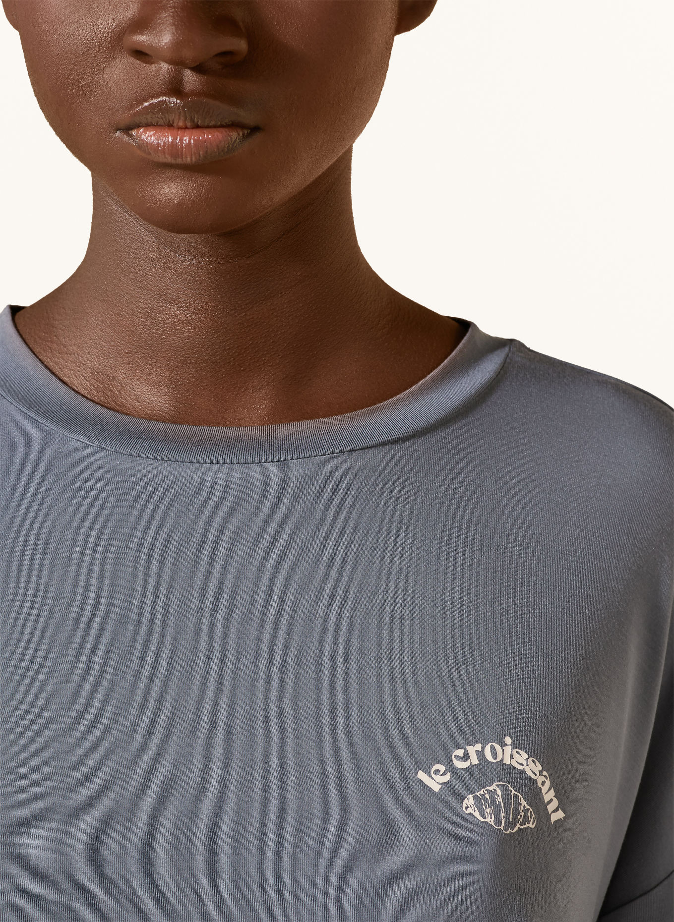 SCHIESSER Schlafanzug CASUAL FASHION: BLAUGRAU / CREME / MINT