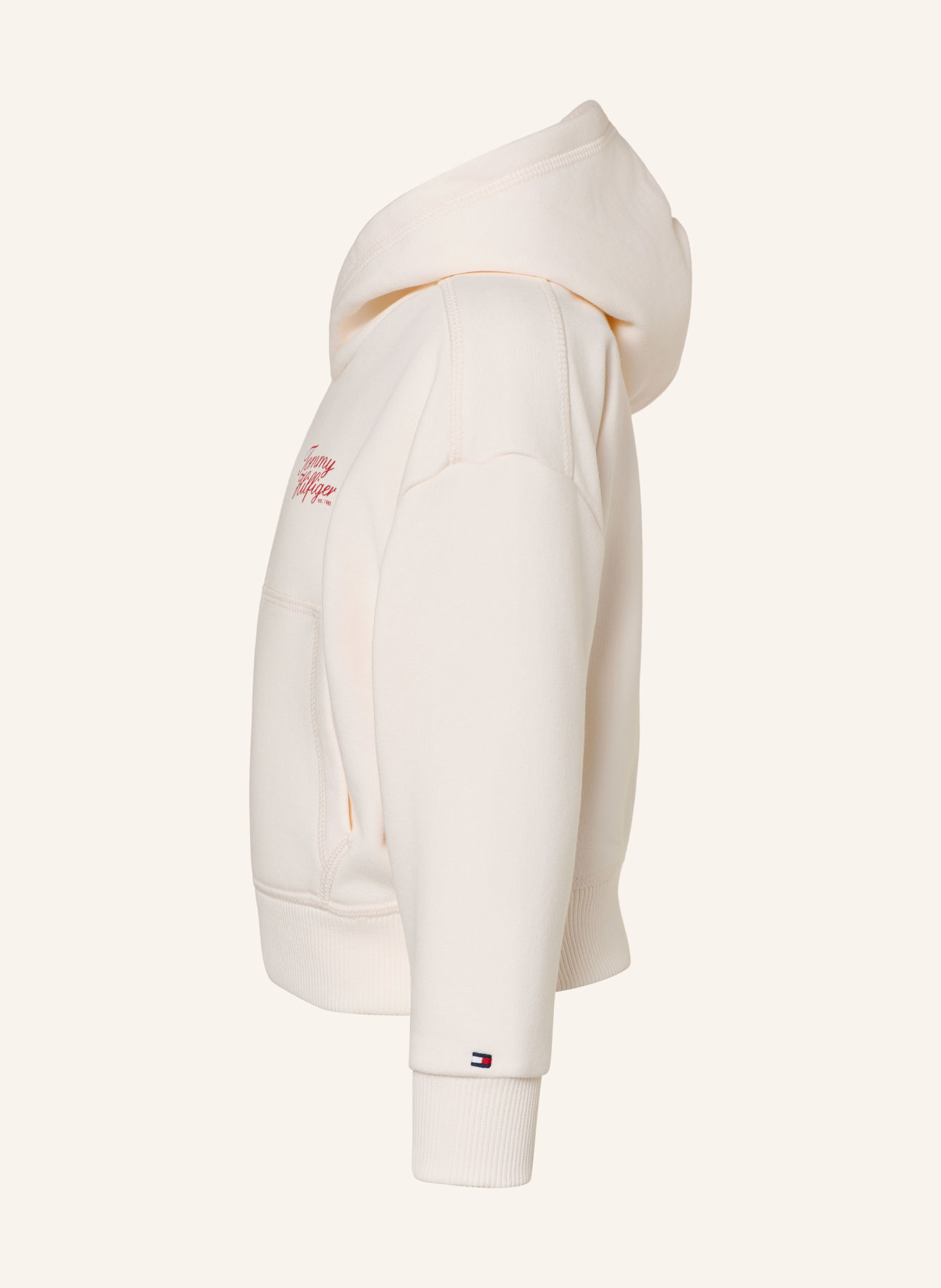 TOMMY HILFIGER Hoodie: WIT / ROOD