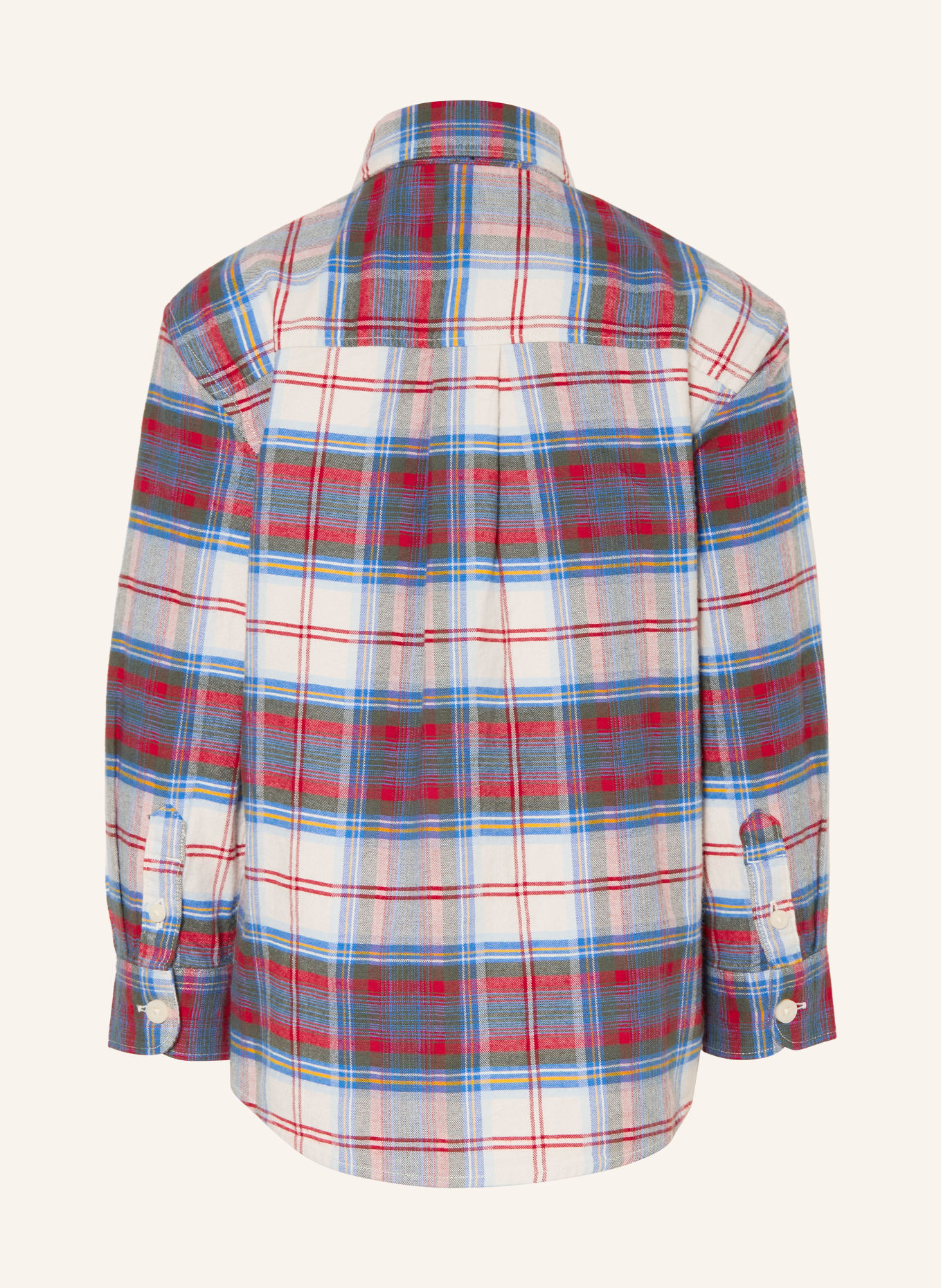 TOMMY HILFIGER Hemd: BLAU / CREME / ROT