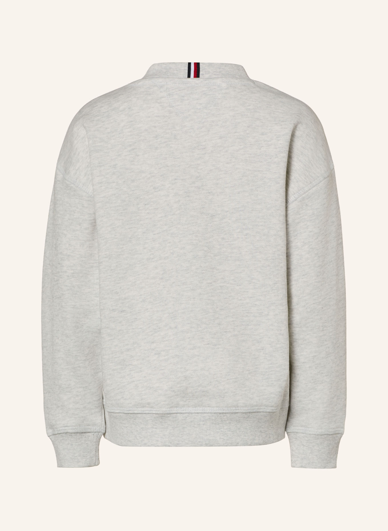 TOMMY HILFIGER Sweatshirt: LICHTGRIJS / ROOD / DONKERBLAUW
