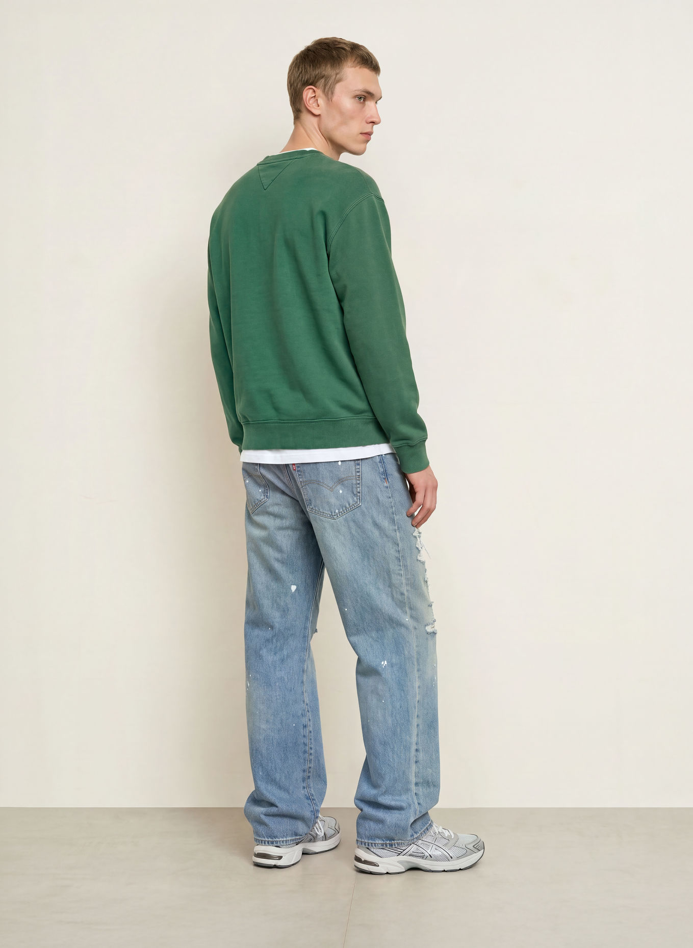 TOMMY JEANS Sweatshirt: GROEN / GEEL / BLAUW