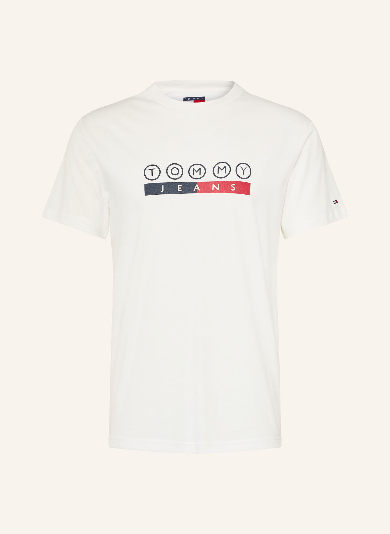 TOMMY JEANS T-Shirt: WEISS / ROT / DUNKELBLAU