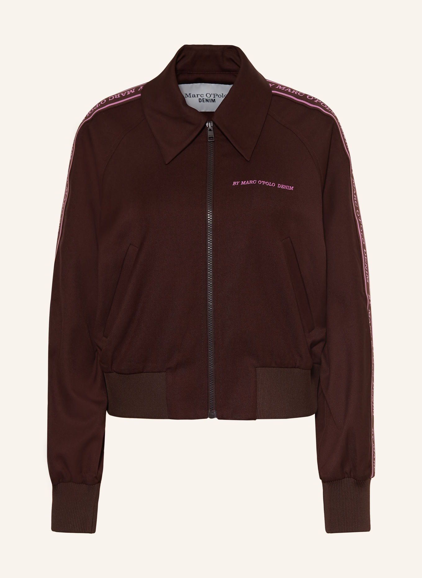 Marc O'Polo DENIM Blouson med galonstriber: MØRKEBRUN / PINK