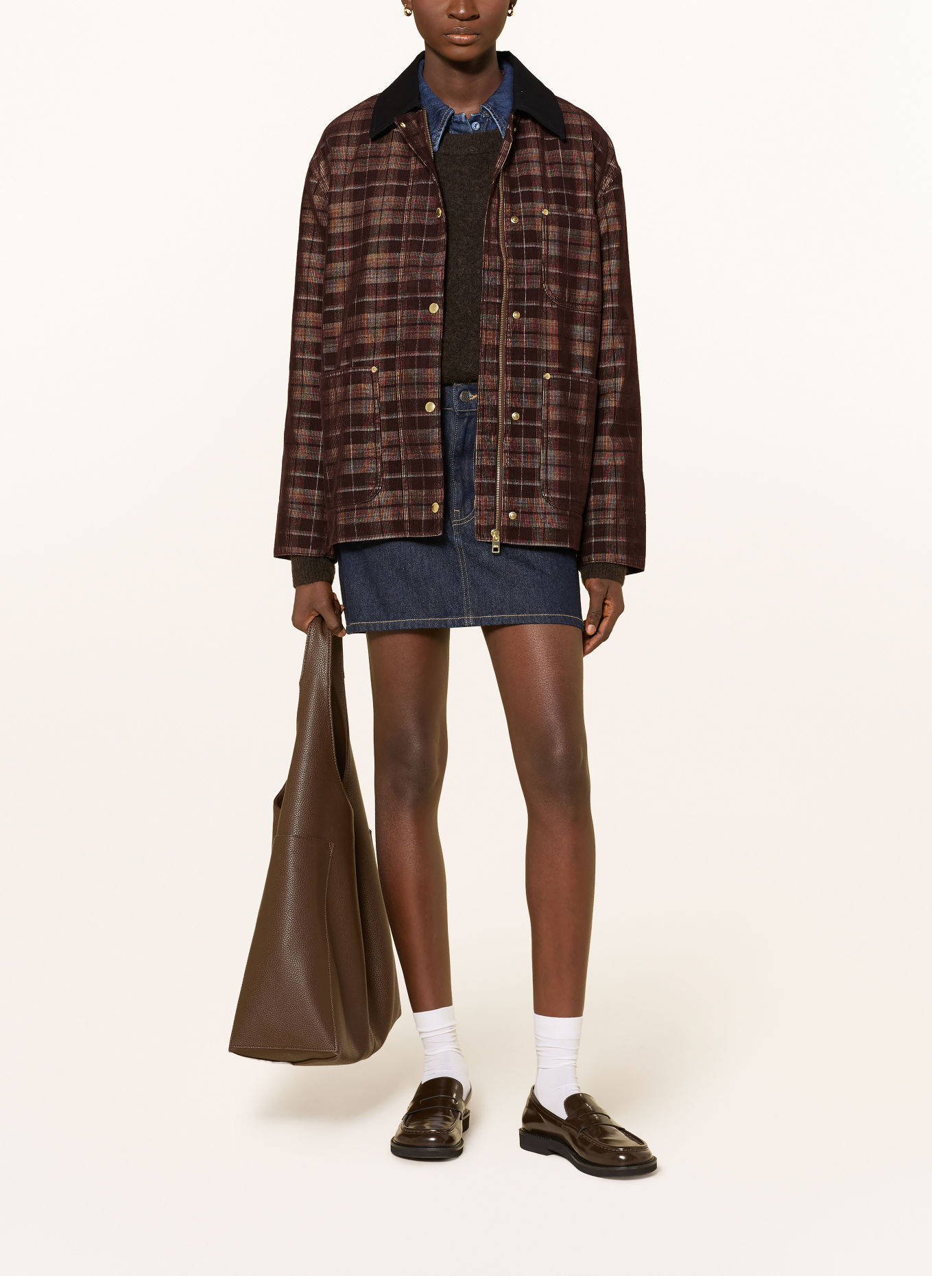Marc O'Polo DENIM Corduroyjas: MARRON FONCÉ / BEIGE