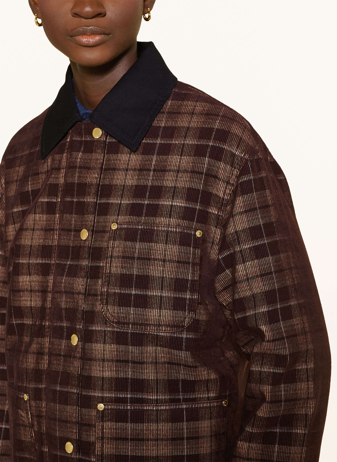 Marc O'Polo DENIM Corduroyjas: MARRON FONCÉ / BEIGE