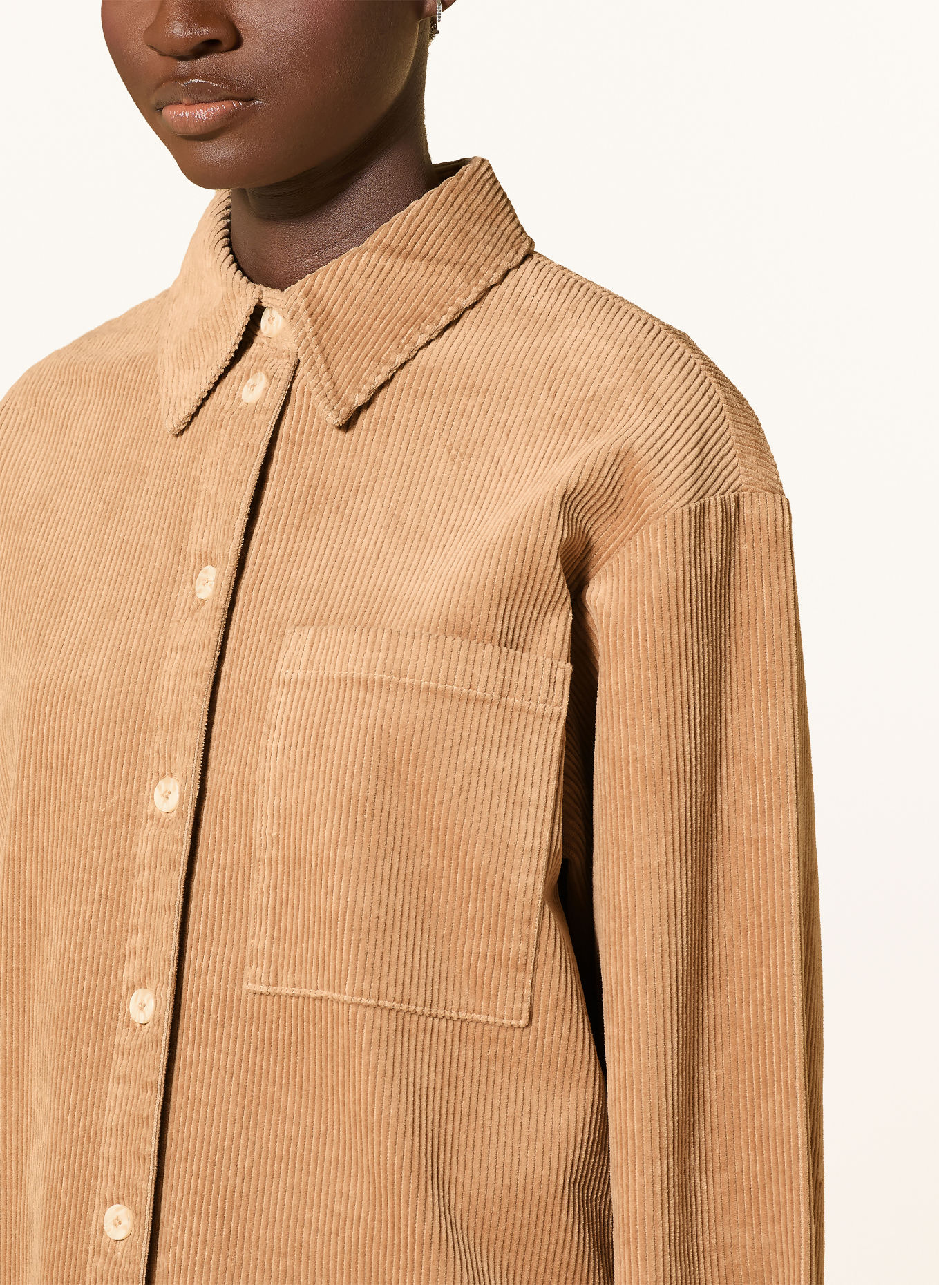 Marc O'Polo DENIM Hemdbluse aus Cord: BEIGE