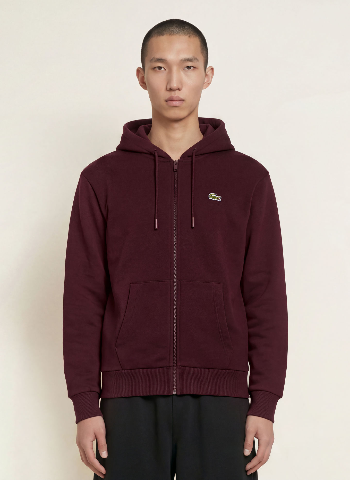 LACOSTE Mikina: TMAVĚ ČERVENÁ