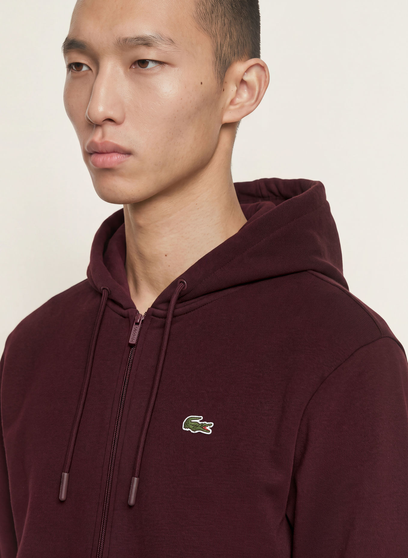 LACOSTE Mikina: TMAVĚ ČERVENÁ