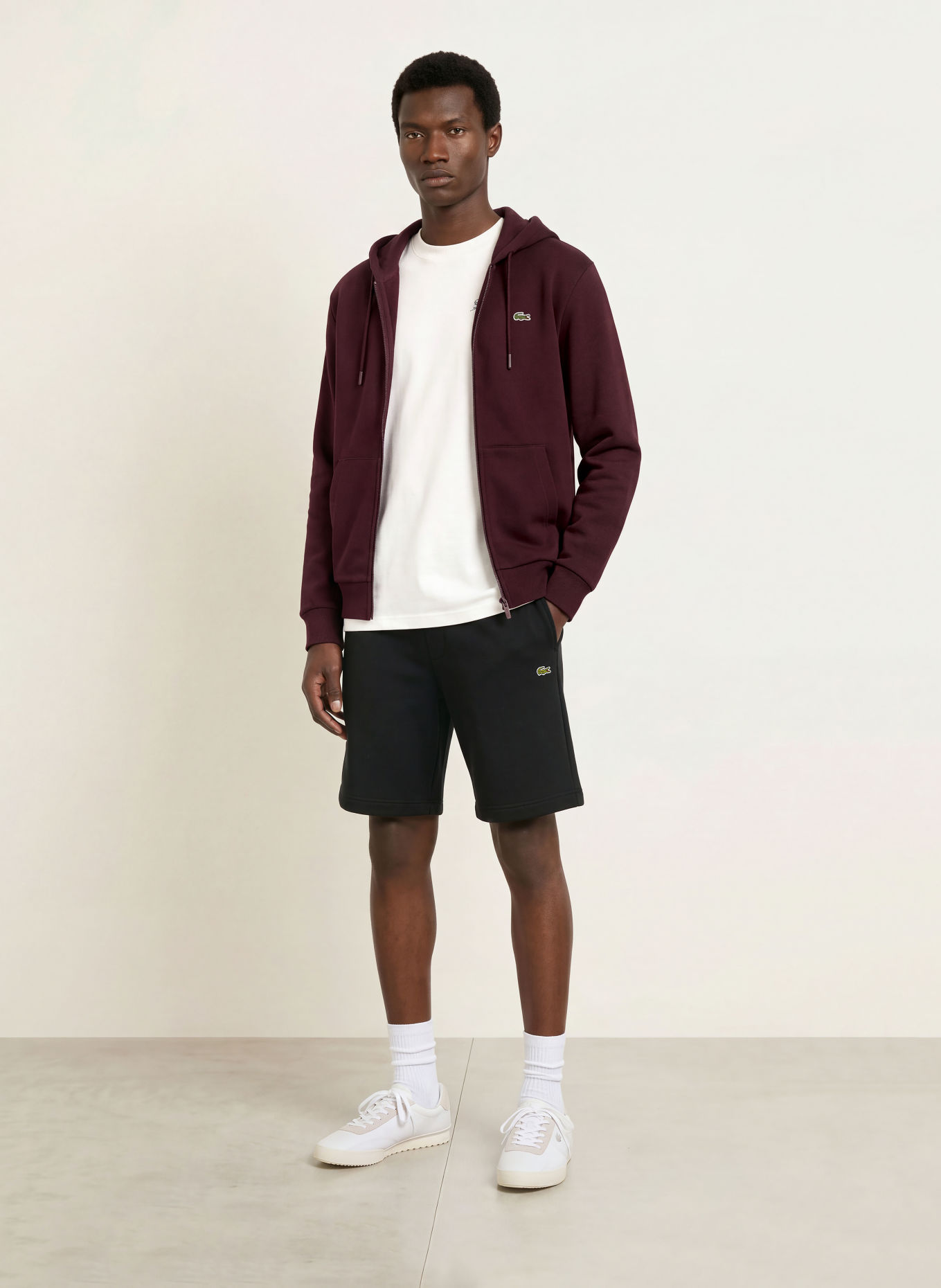 LACOSTE Sweatshort: ZWART