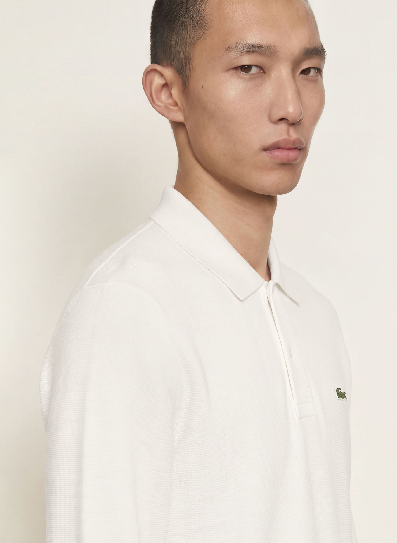 LACOSTE Pletená polokošile: REŽNÁ