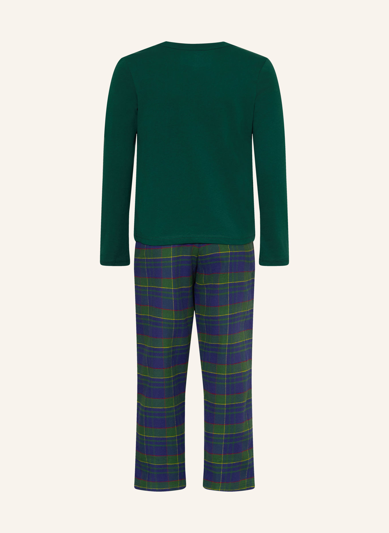 TOMMY HILFIGER Piżama: CIEMNOZIELONY / GRANATOWY